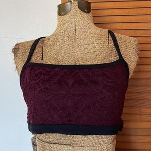 Sacred Empire | Maroon Burnt Velvet Bralette | S/M